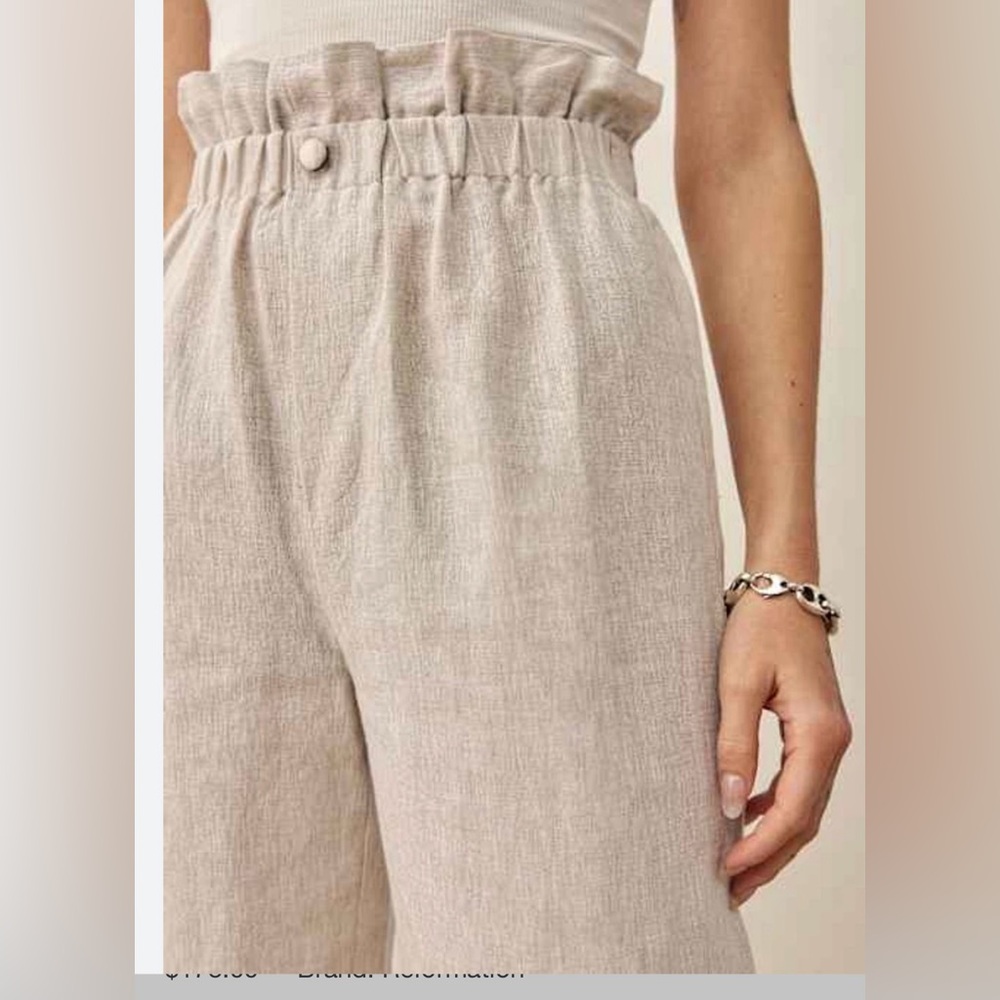 Reformation Finn high waisted Linen Pant - Picture 2 of 5